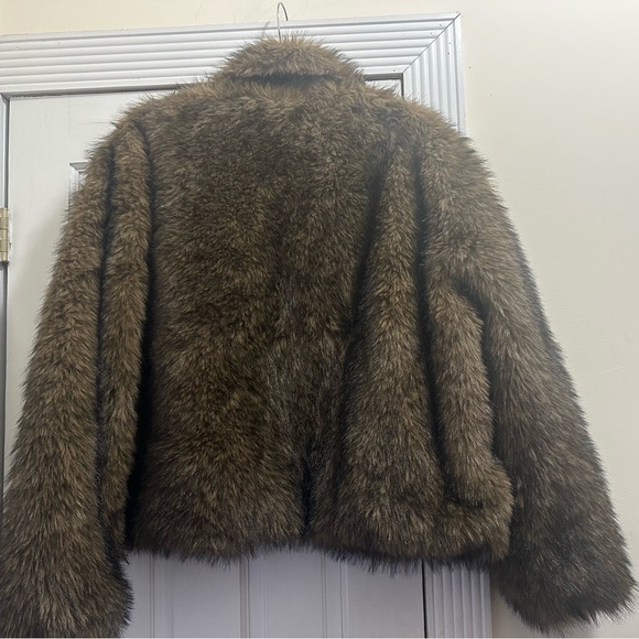 Edikted Women's Brown Faux Fur Jacket - Picture 6 of 7